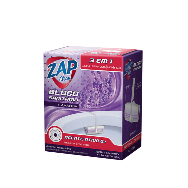 Bloco Sanitário Zap Clean - Aparelho - Lavanda - 30g