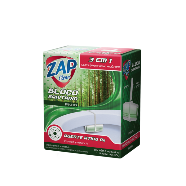 Bloco Sanitário Zap Clean - Aparelho - Pinho - 30g