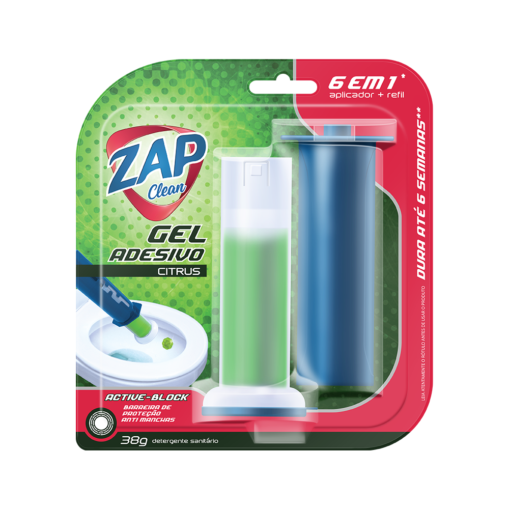 Gel Sanitário Adesivo Zap Clean - Citrus - 38g