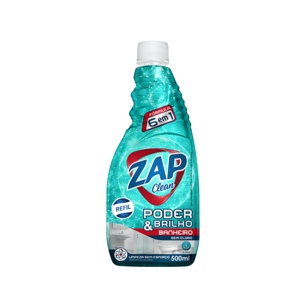 Limpa Banheiro Zap Clean Poder & Brilho – Refil – 500ml