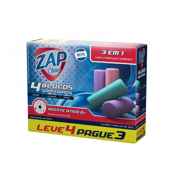 Promoção Refil Sanitário Zap Clean - Leve 4 Pague 3