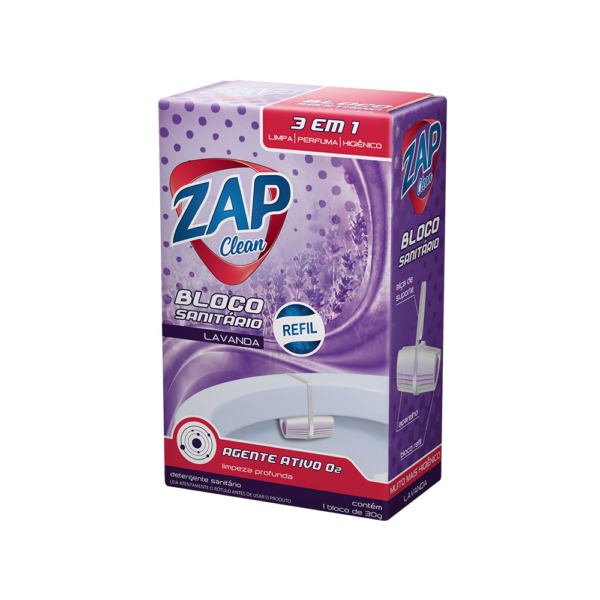 Bloco Sanitário Zap Clean - Refil - Lavanda - 30g