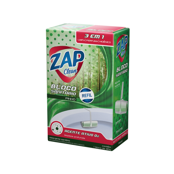 Bloco Sanitário Zap Clean - Refil - Pinho - 30g