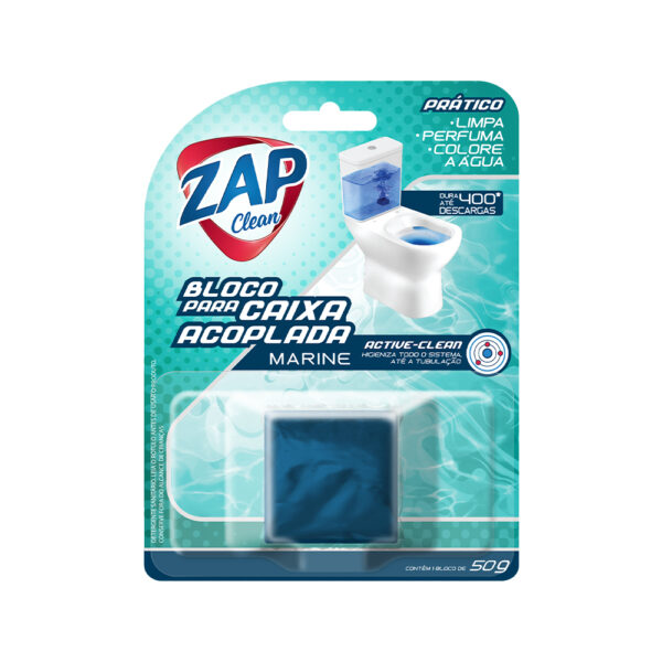 Bloco Para Caixa Acoplada Zap Clean – Marine – 1x50g