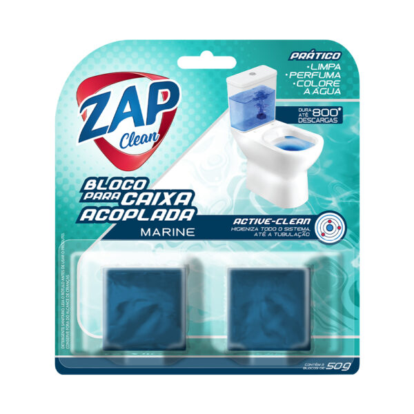 Bloco Para Caixa Acoplada Zap Clean – Marine – 2x50g