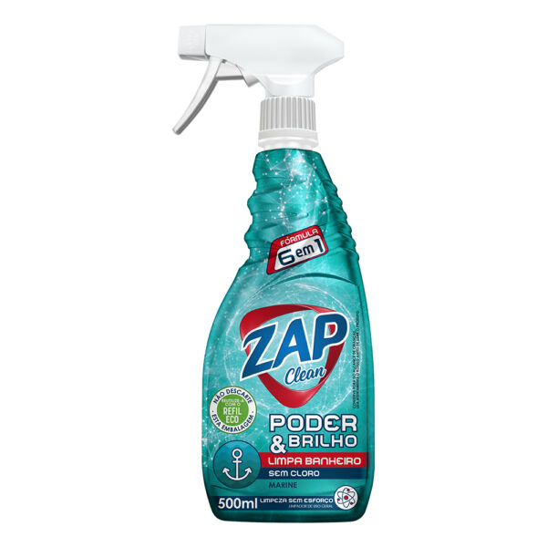 Limpa Banheiro Zap Clean Poder & Brilho – Gatilho – 500ml